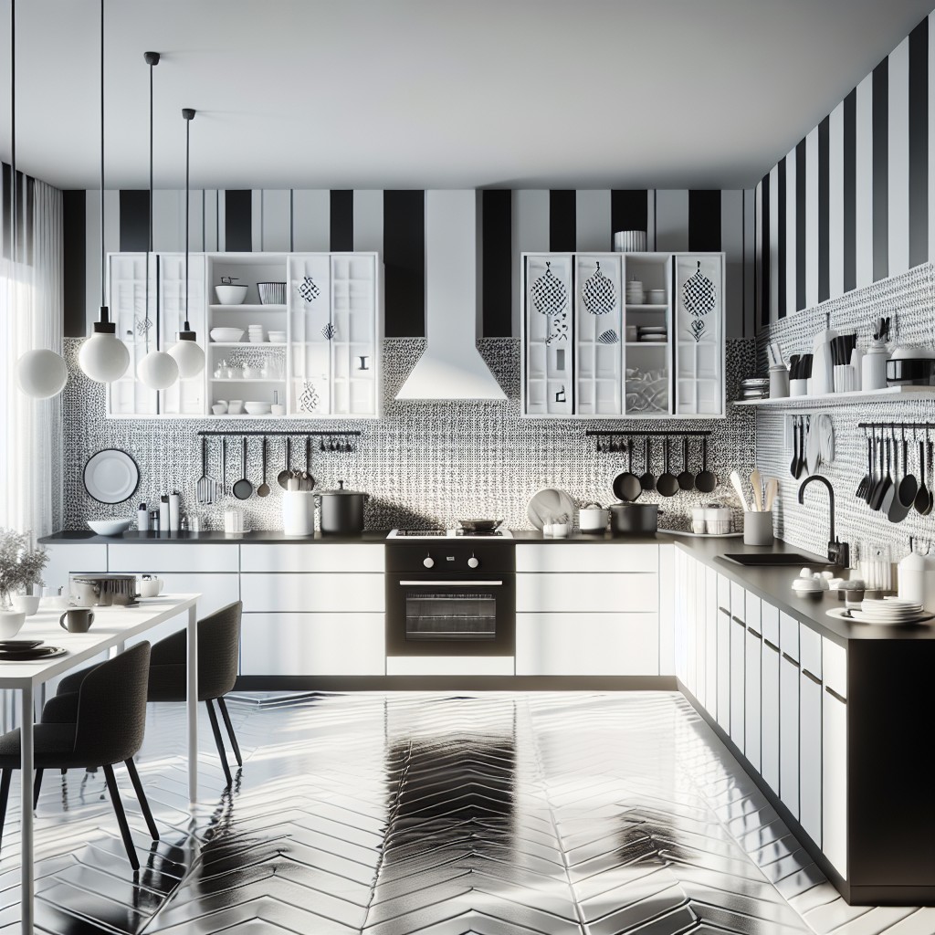 incorporate a monochrome theme with black and white stickers