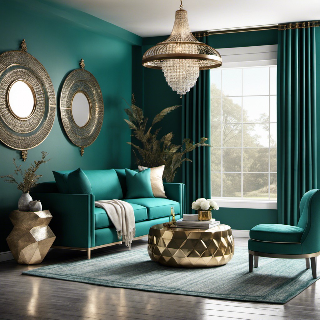 incorporate metallics with teal