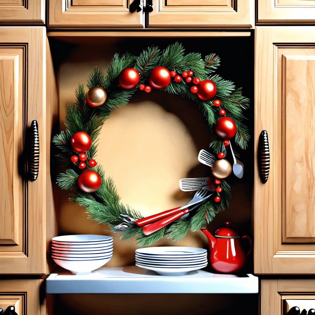 incorporating kitchen utensils into wreaths