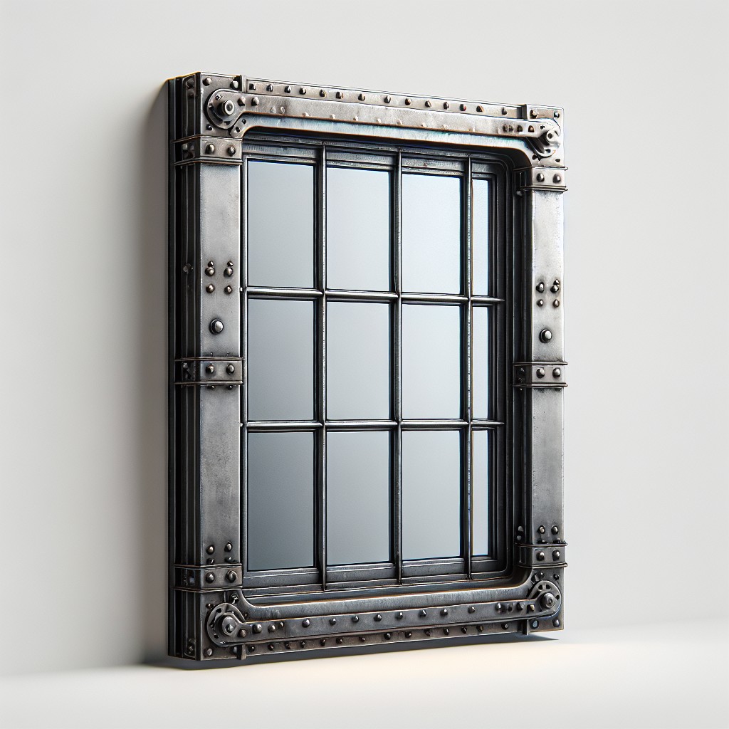 industrial style metal window trim