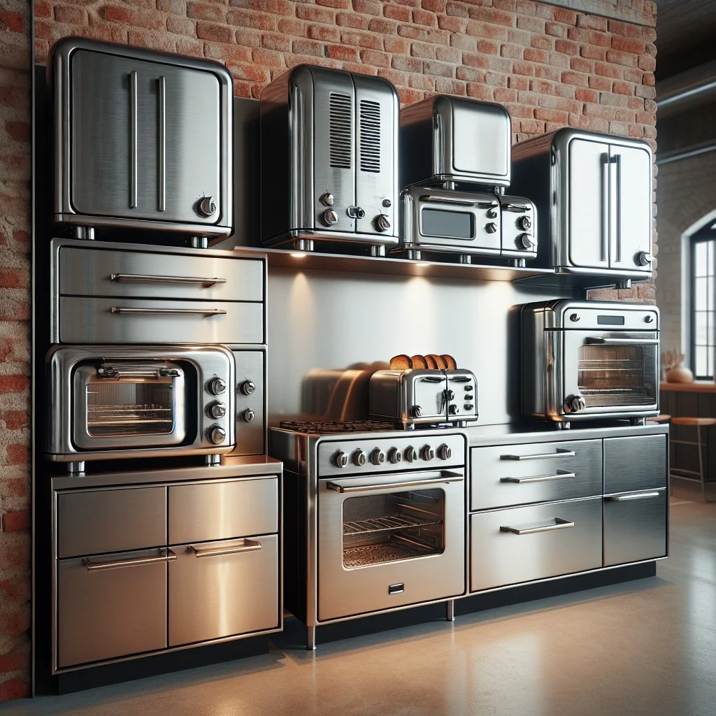 industrial style mounted toaster for modern kitchen