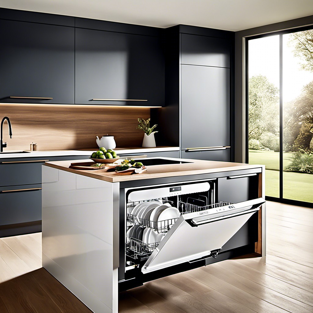 integrate a water efficient dishwasher model into your island