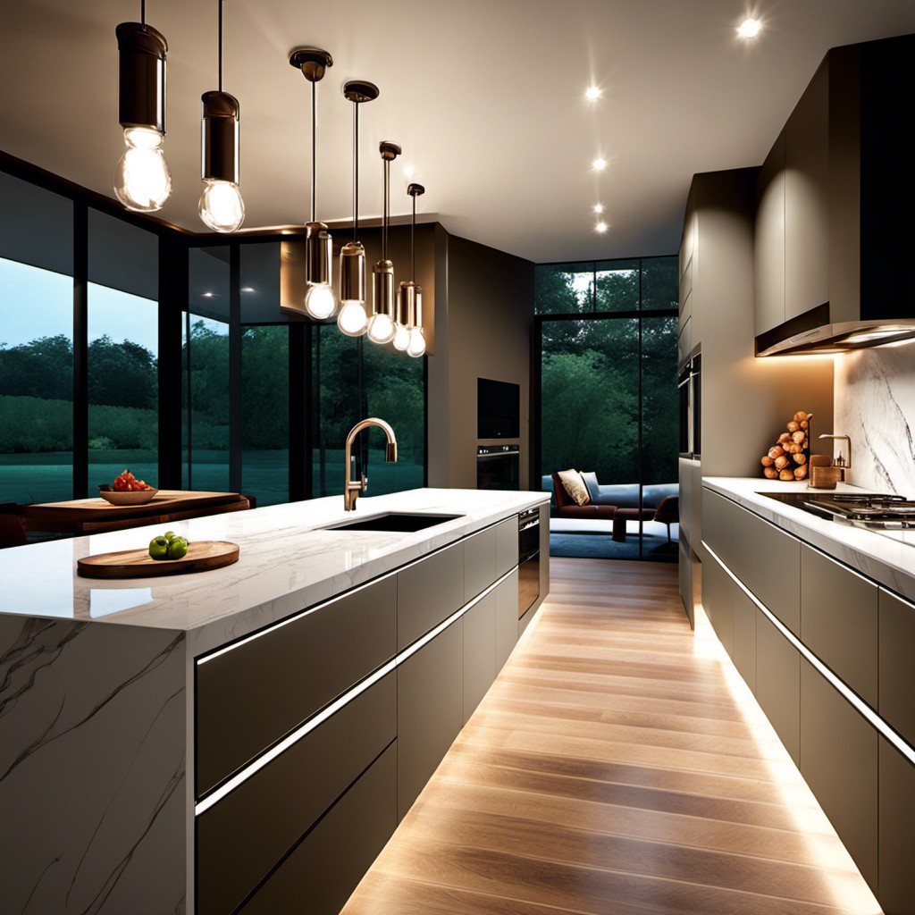 integrated lighting design for galley kitchens