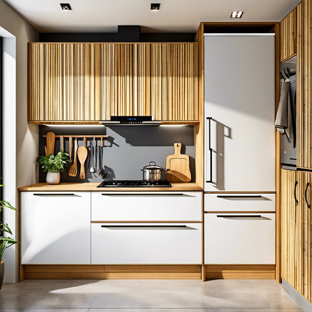 invite nature in sustainable bamboo kitchen cabinets