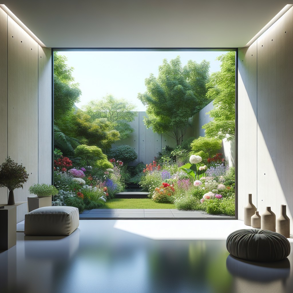 inviting nature with unframed garden windows