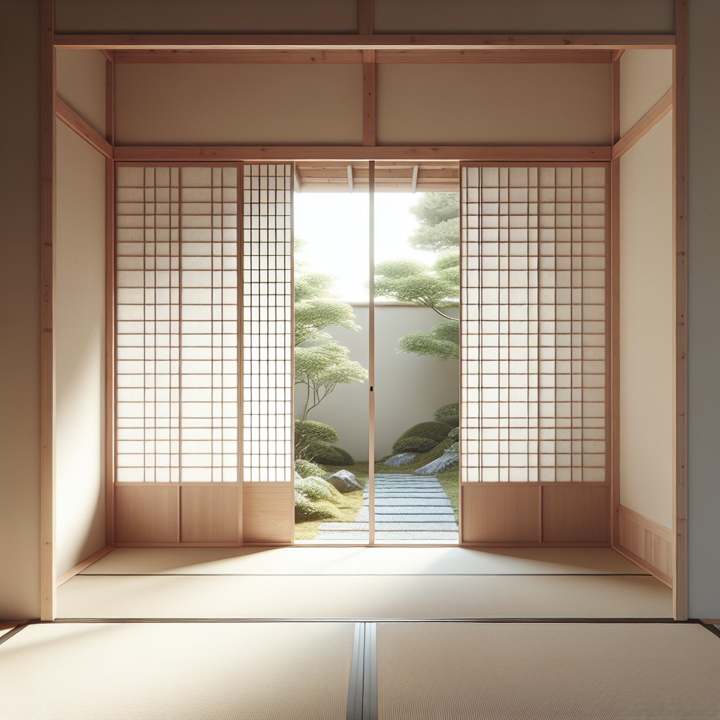 japanese influence shoji screens on trimless windows