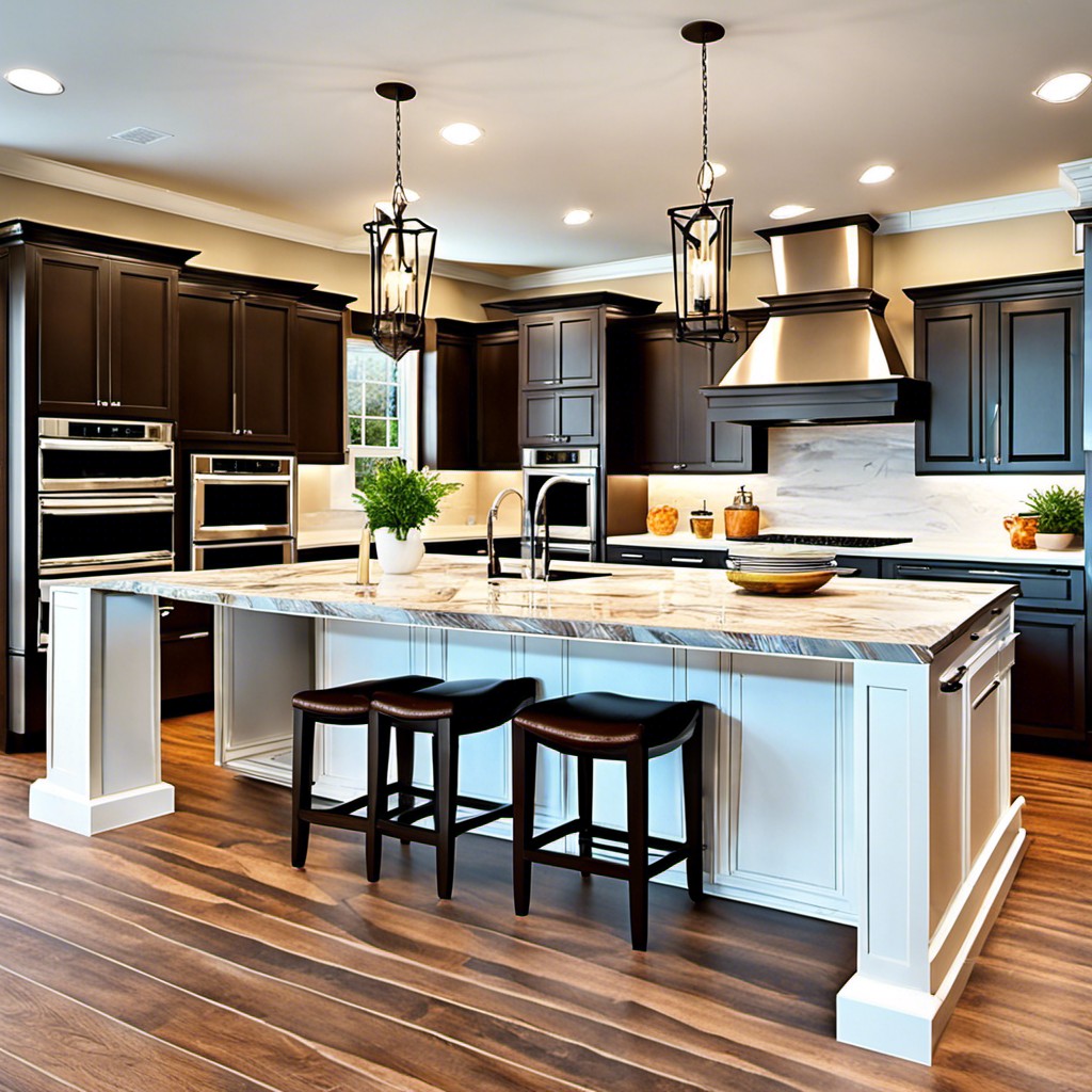 kitchen islands with pop up outlets