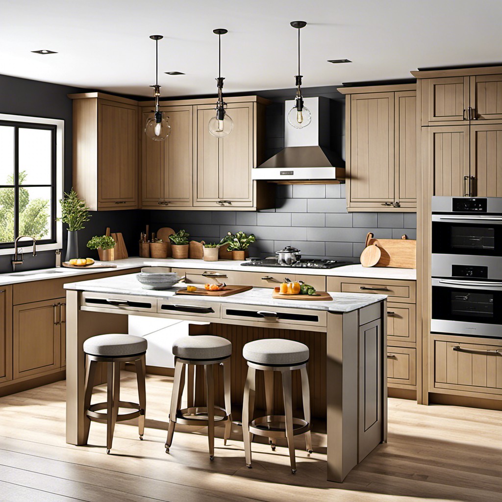 kitchen islands with retractable countertop