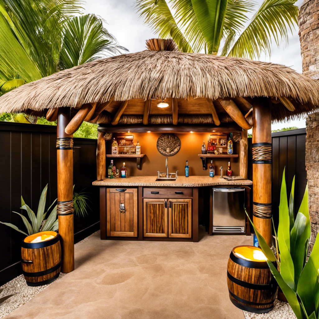 low key outdoor tiki theme