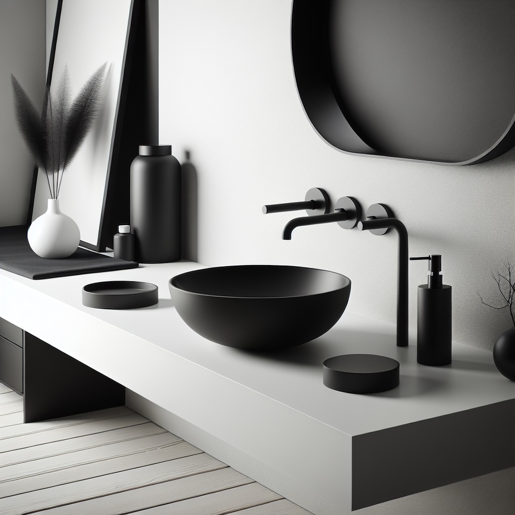 matte black sinks for minimalist design
