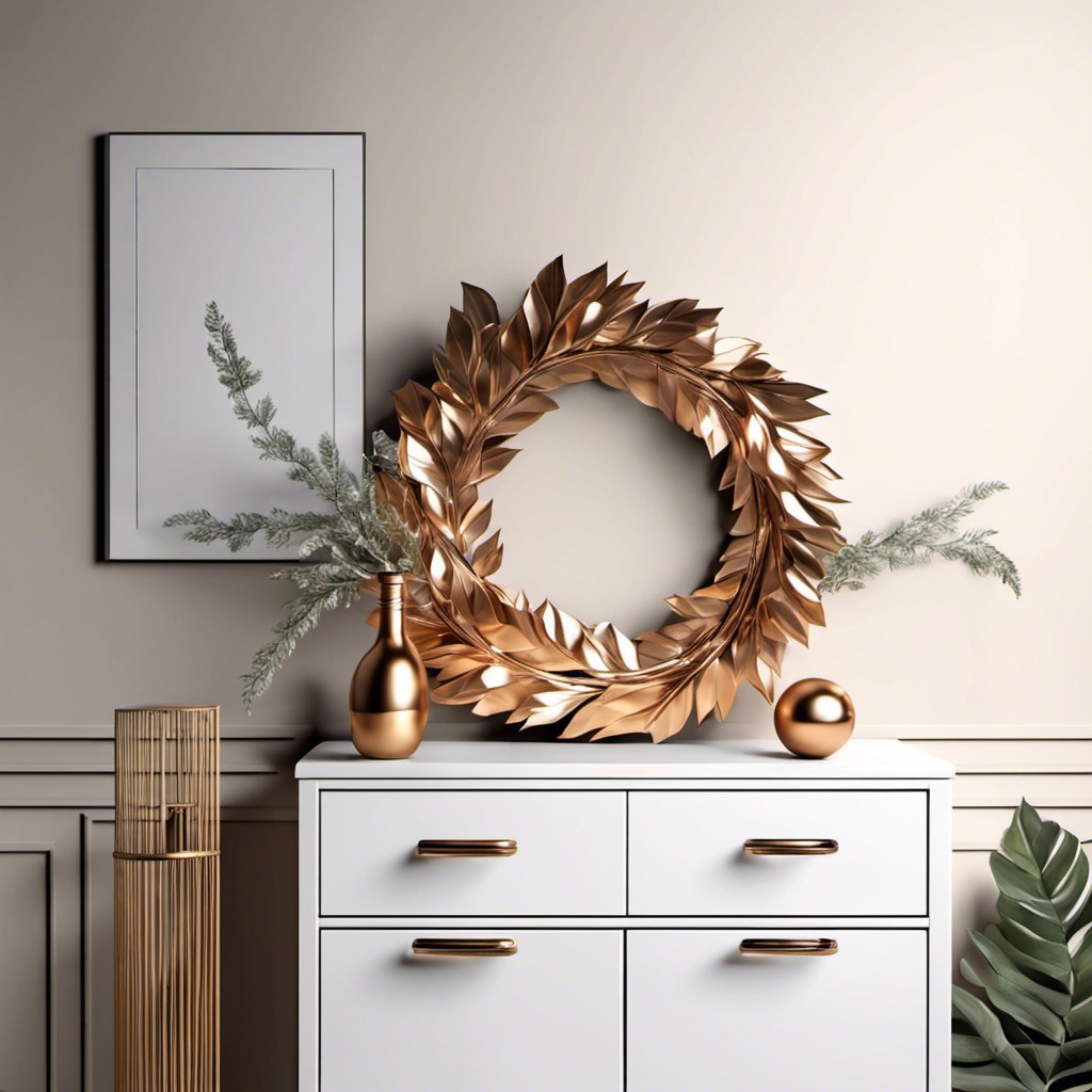 metallic wreaths for a modern touch