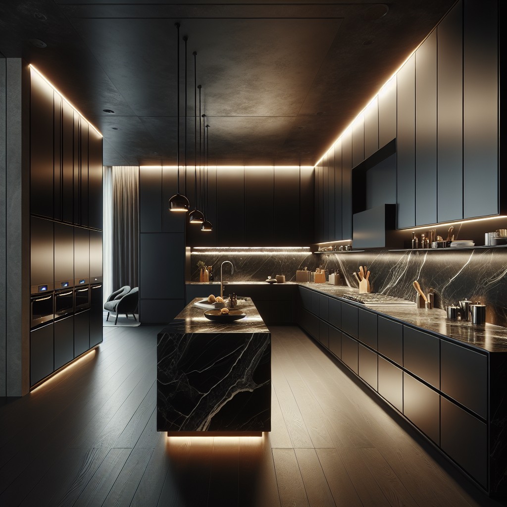 midnight black cabinets