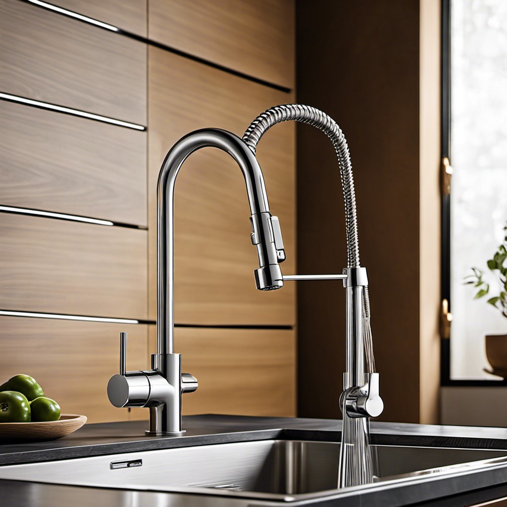 minimalist coil faucets for small kitchens