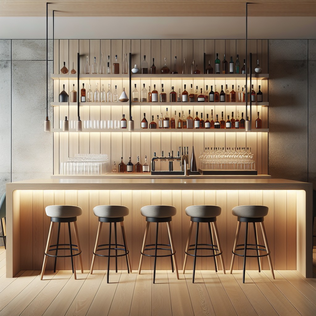 minimalist scandi style bar