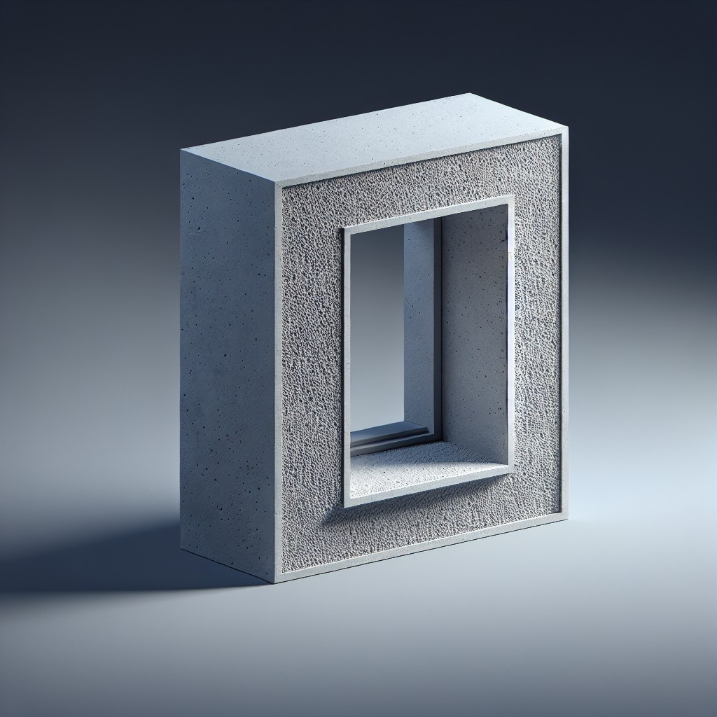 minimalist textured concrete casing