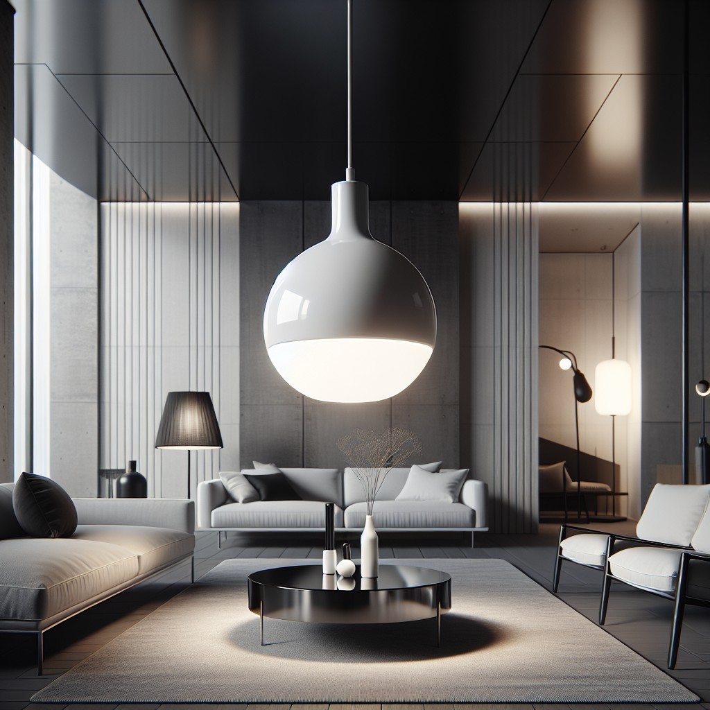 monochrome magic black and white 100 watt pendant lights