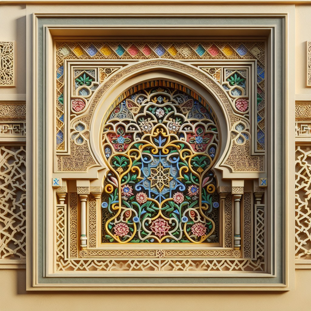 moroccan ornate window trim