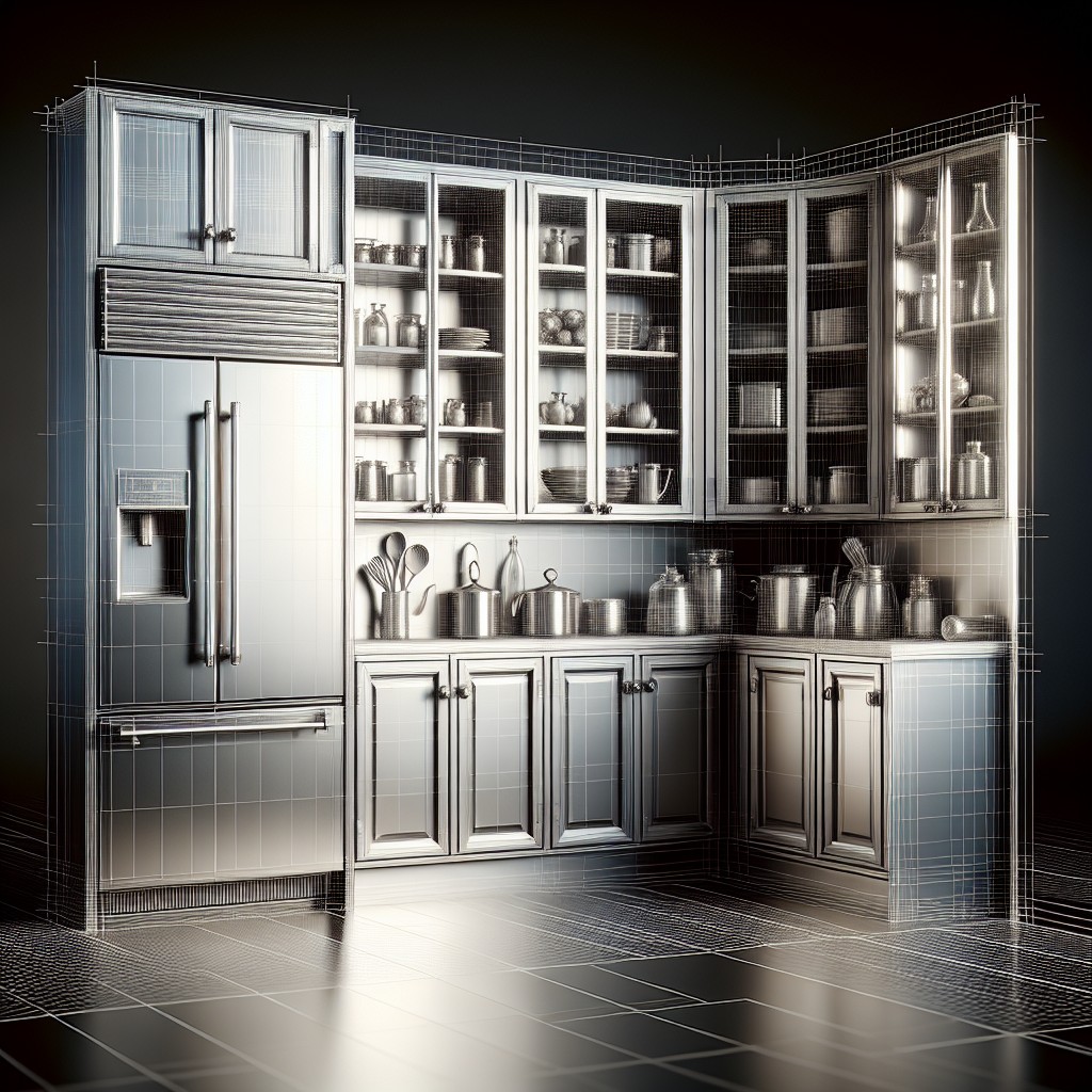 multi cabinet styles mix of solid and glass doors