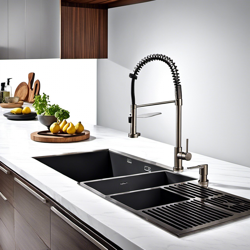multipurpose coil kitchen faucets with pot filler functionality
