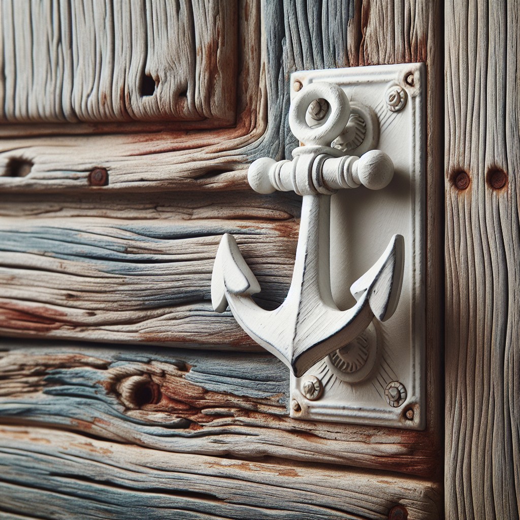 nautical themed white door pulls