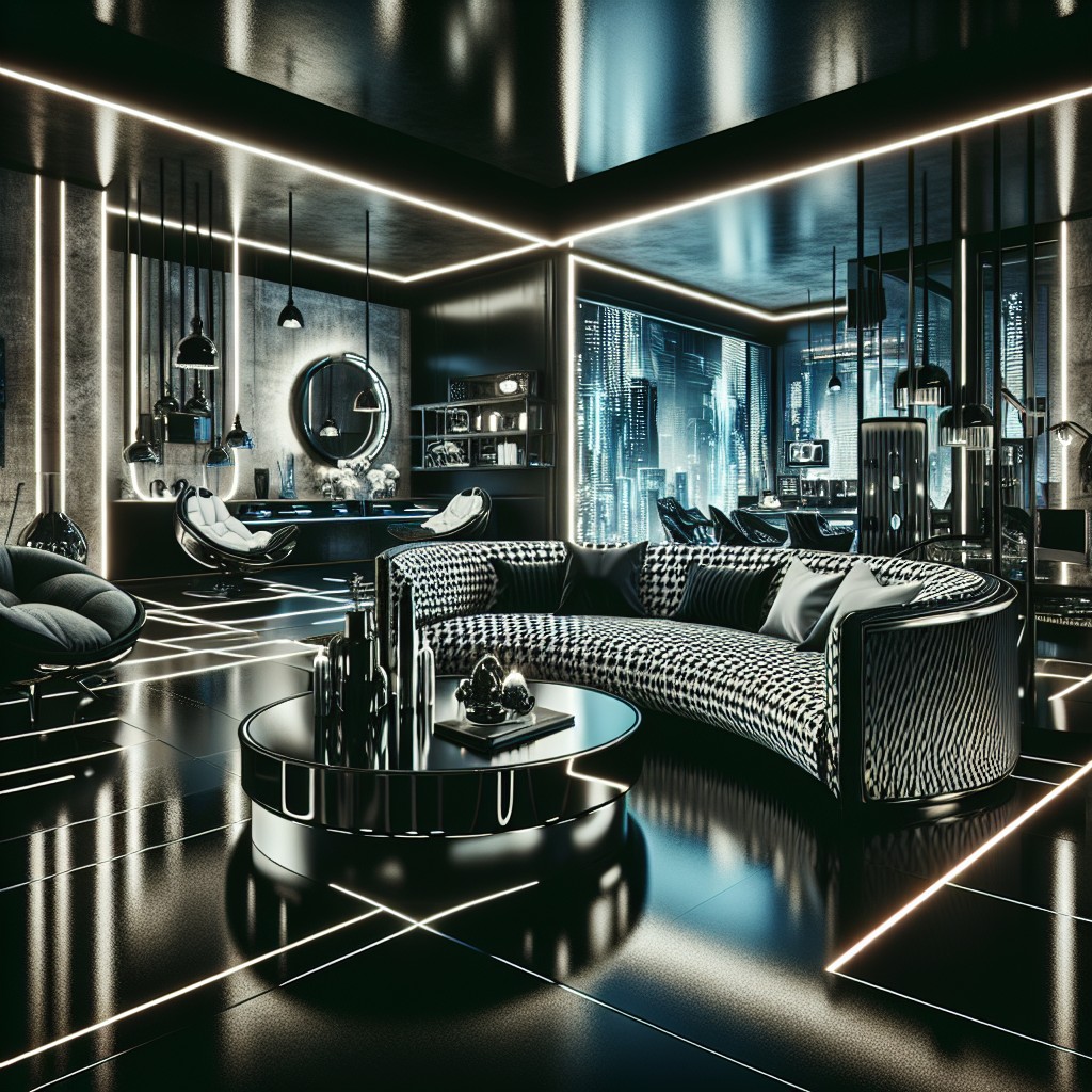 new age noir futuristic black and white sofa concepts