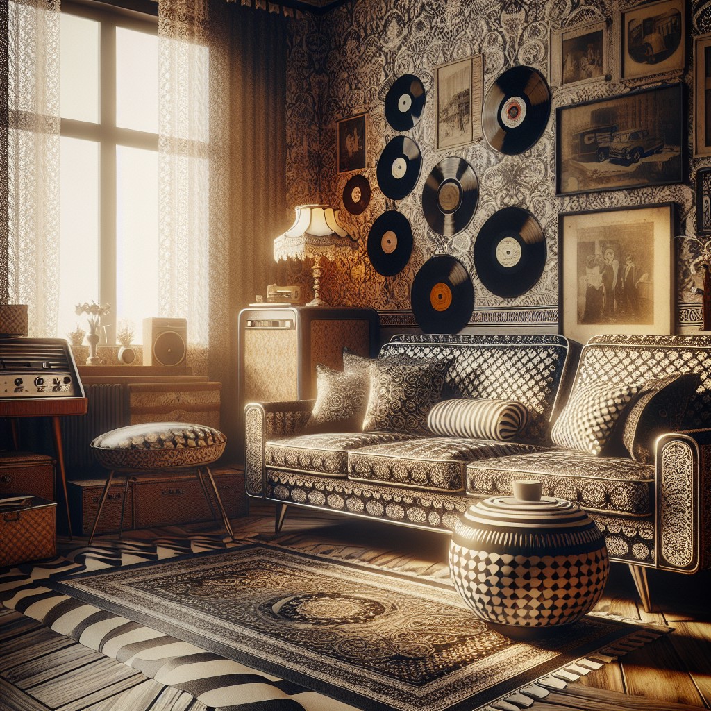 nostalgic nuances retro black and white sofa designs