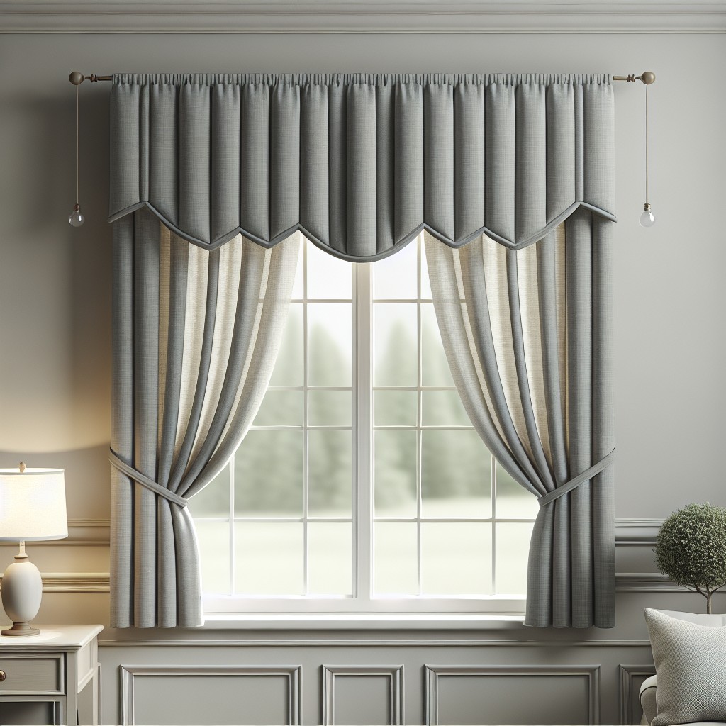 olena paynes grey lined tailored valance 70x16