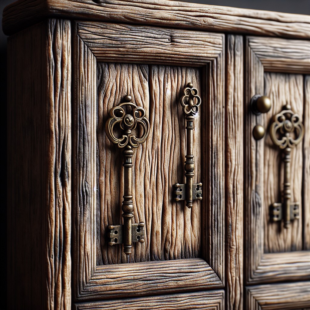 ornate bronze skeleton key decorative knobs