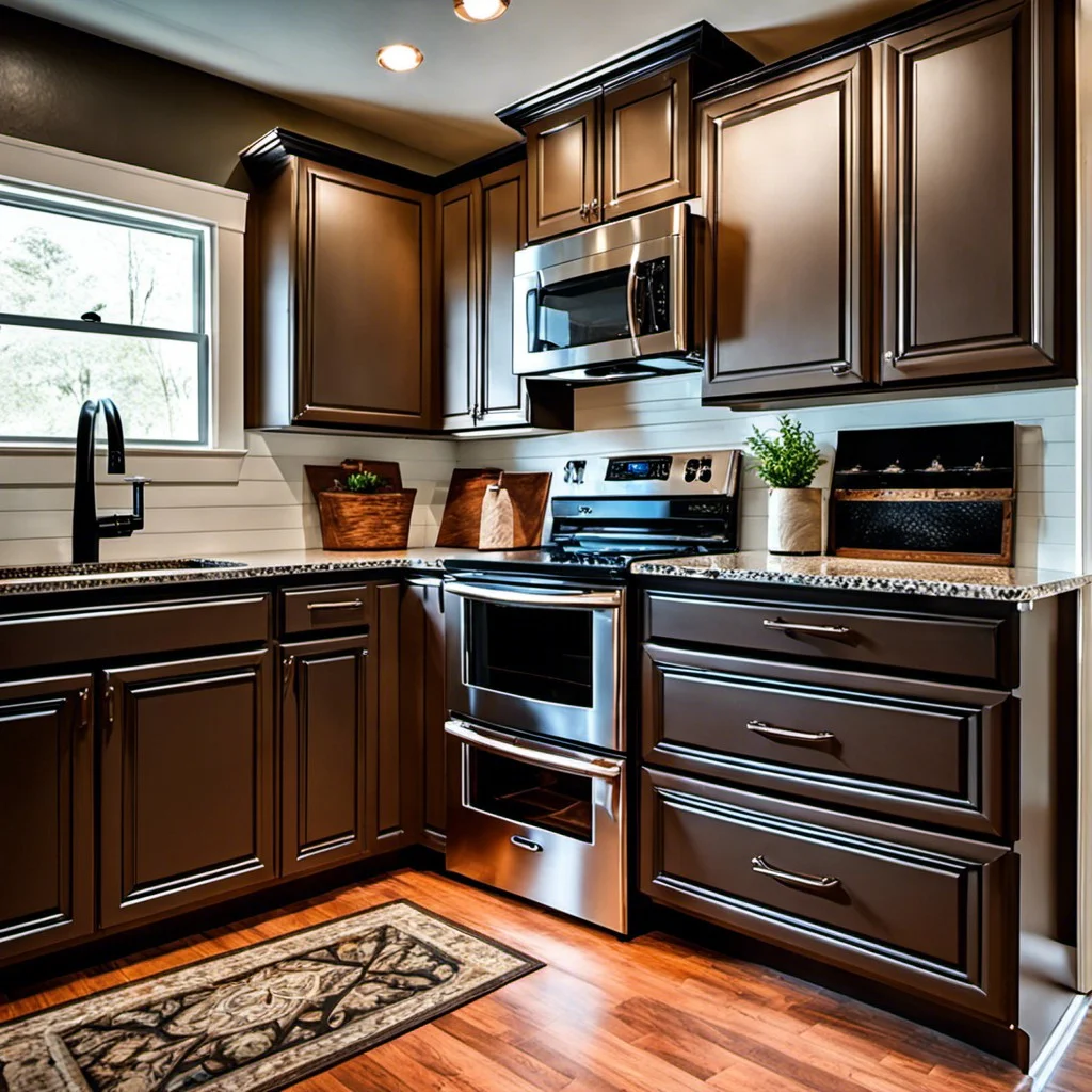 paint your laminate cabinets with rust oleum