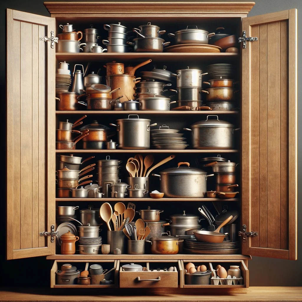 portable pot rack that fits in a cabinet
