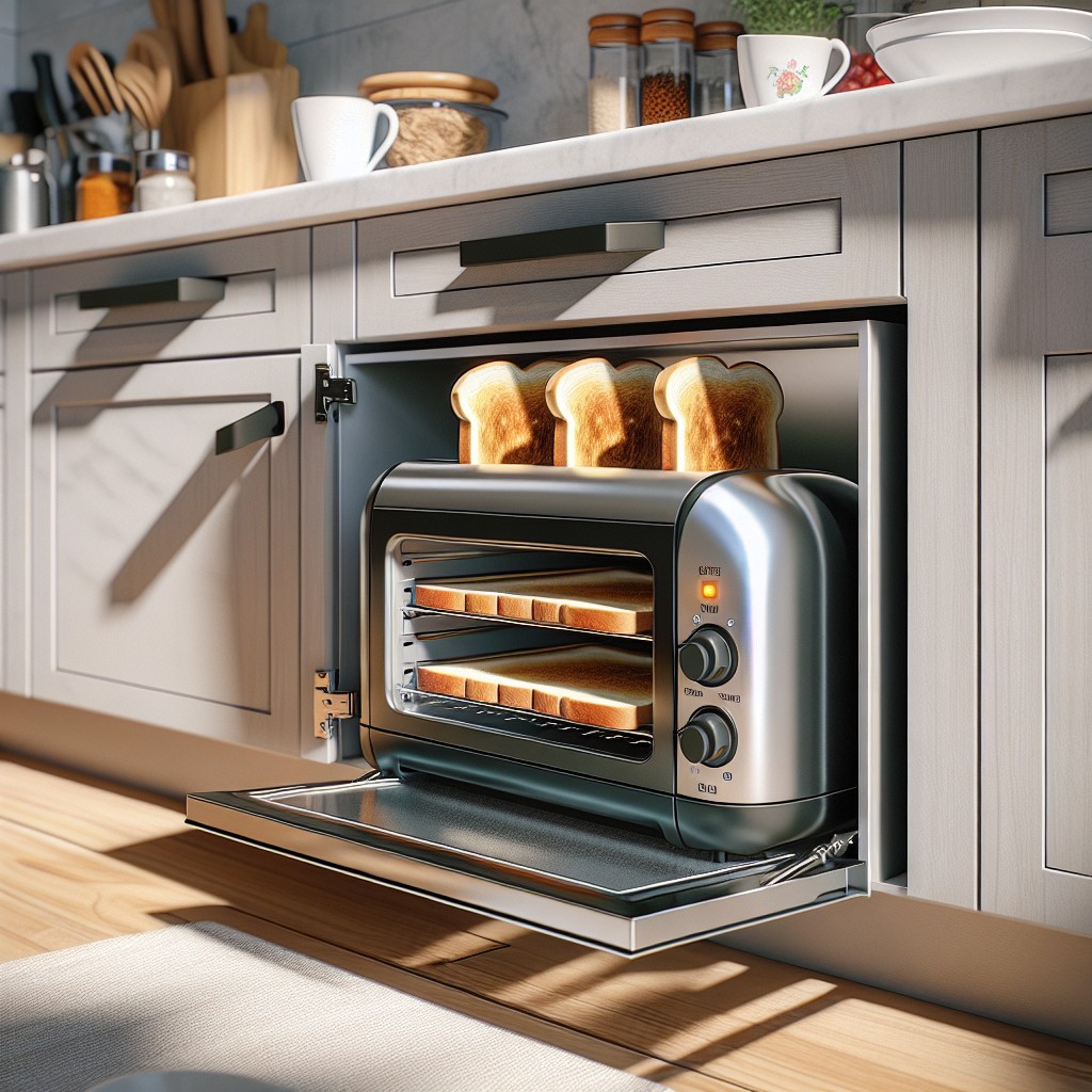 pull down door toaster for ease and convenience