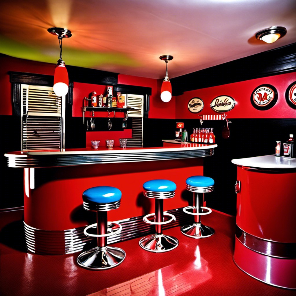 retro 50s soda shop theme