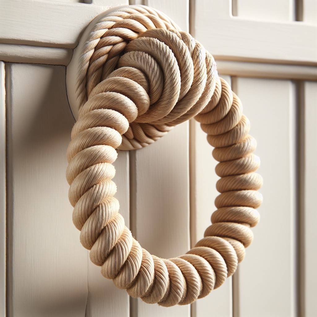 rope styled door pulls for a coastal vibe