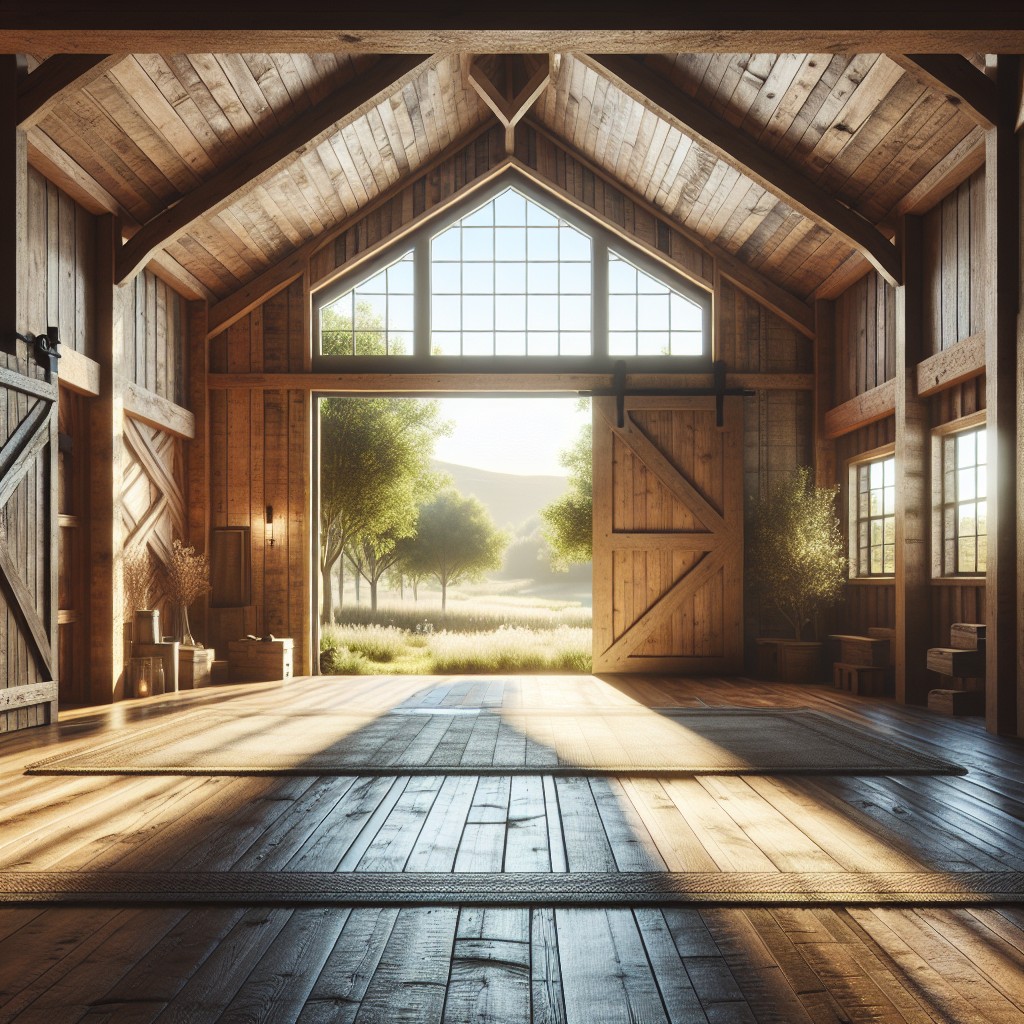 rustic charm of bare barn style windows