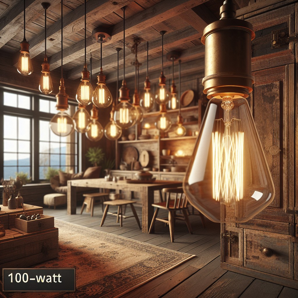 rustic charm with a 100 watt pendant