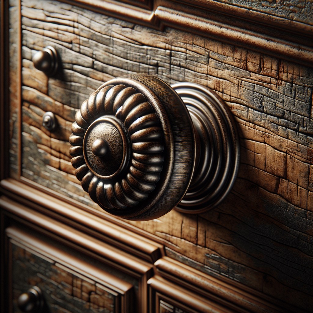 rustic wood and metal combinatorial knobs