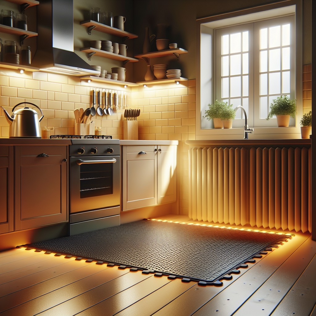 safety first using rubber mats to prevent kitchen accidents
