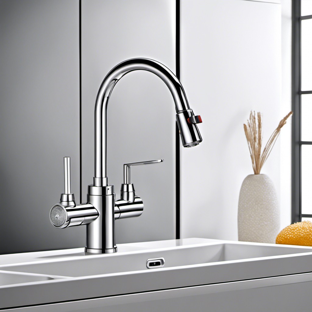 self cleaning faucet with separate handle for hygiene