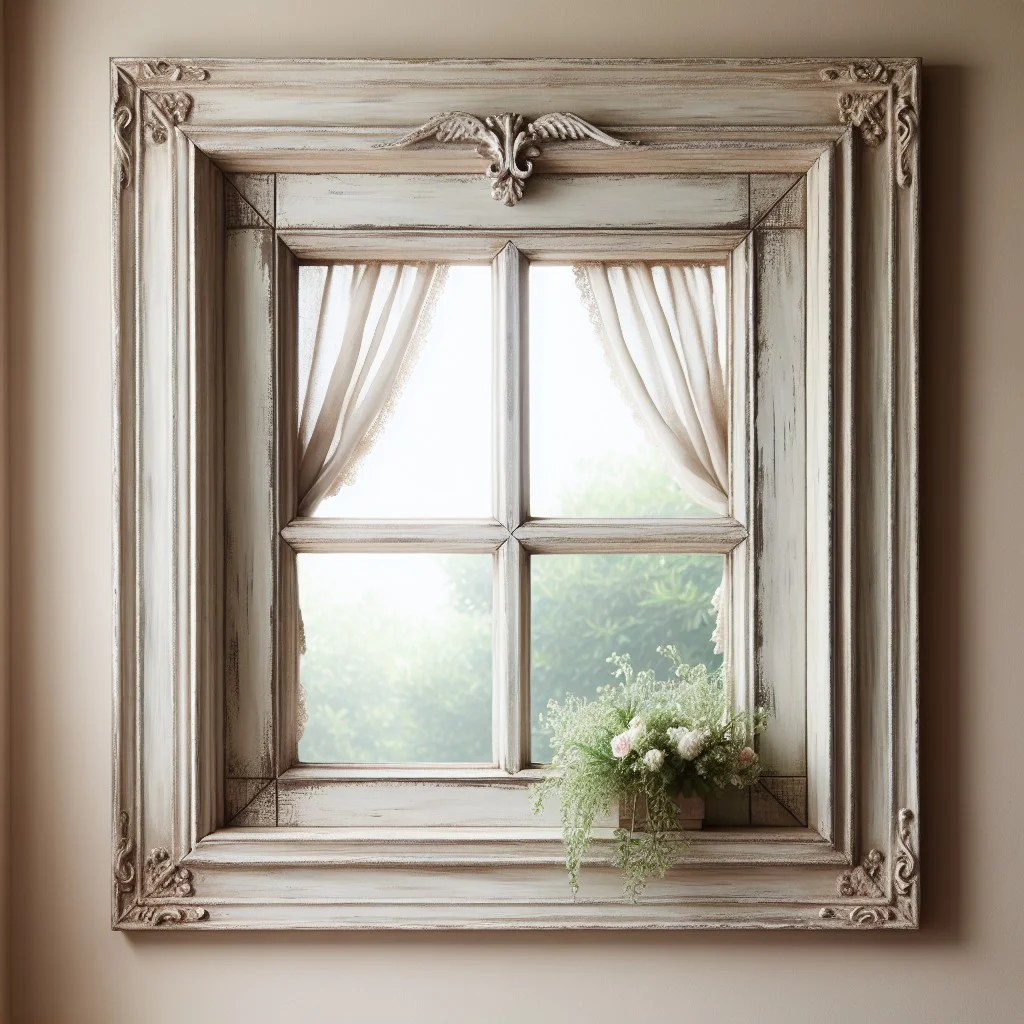 shabby chic window trim and stops