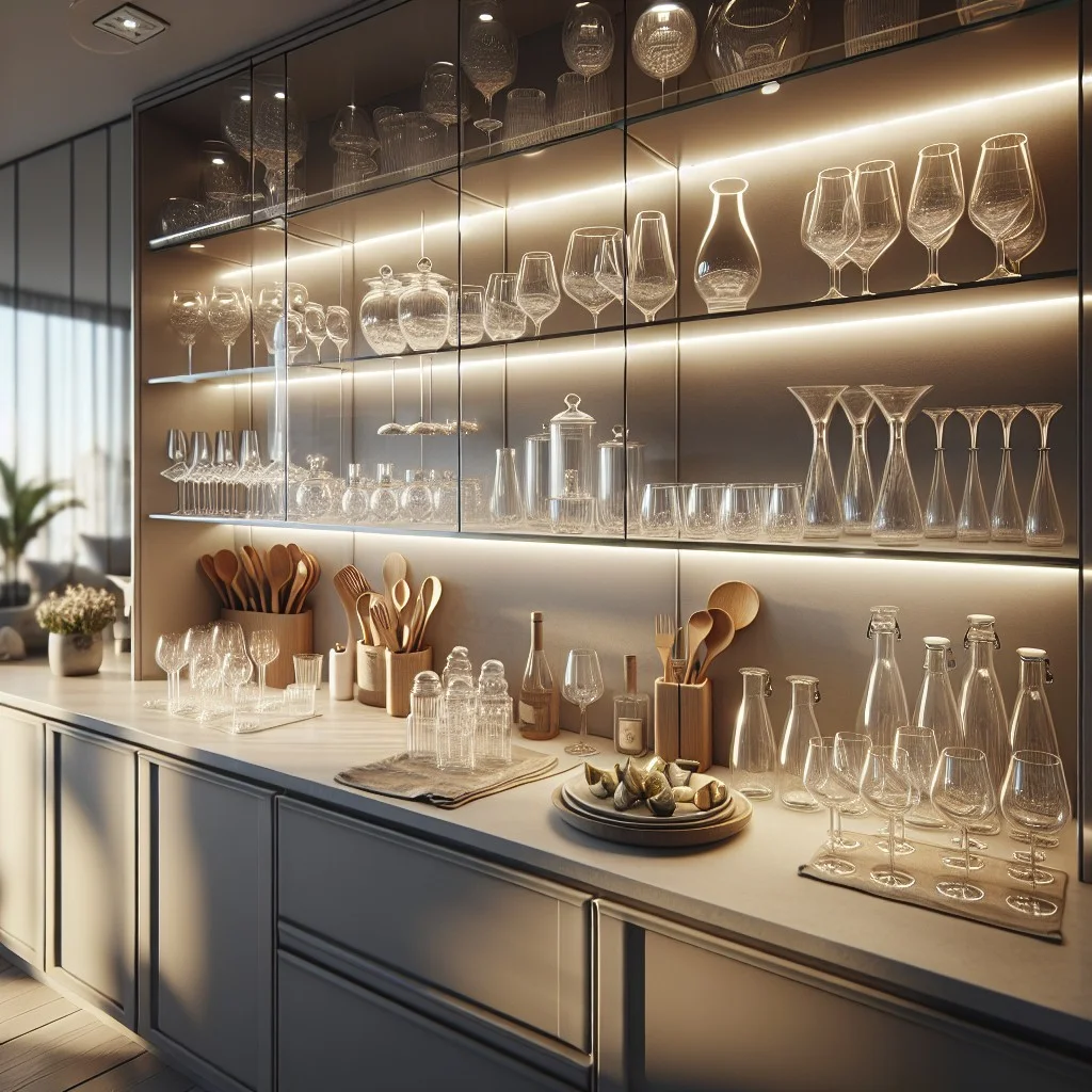 showcasing glassware lighting