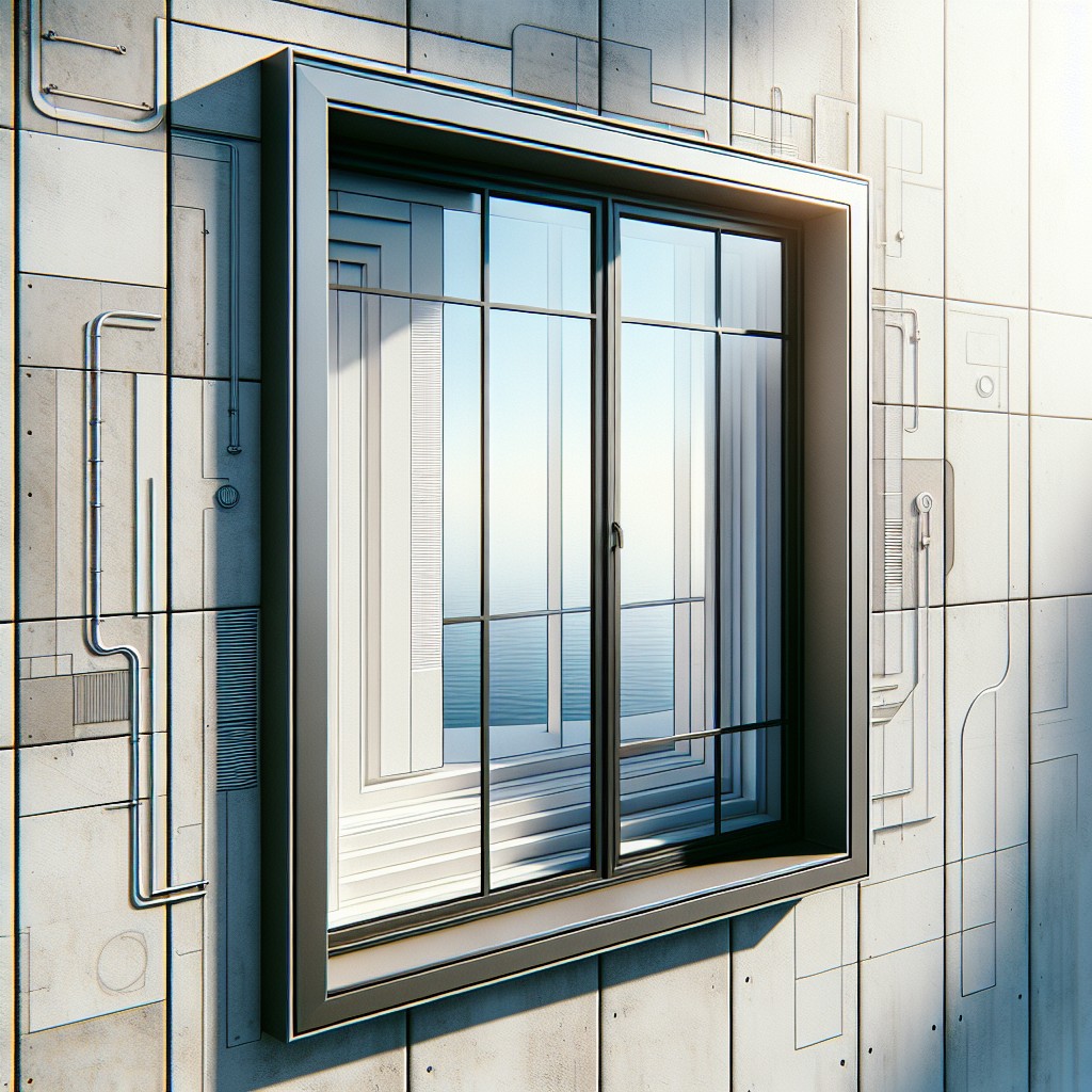 single pane windows with metal accent