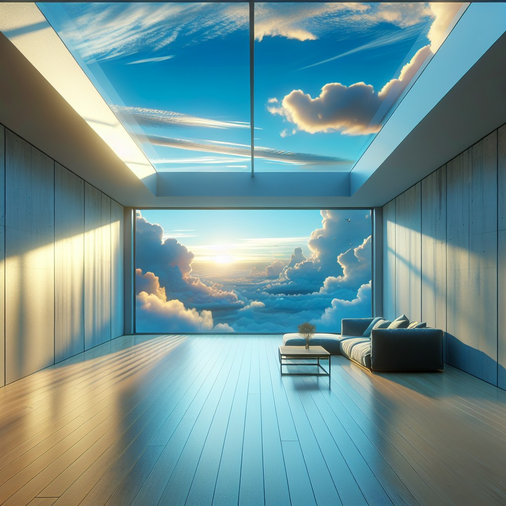 skyscape views with skylights sans trim