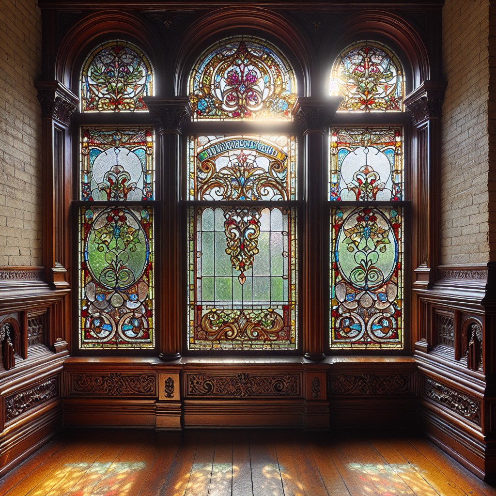 stained glass window trim