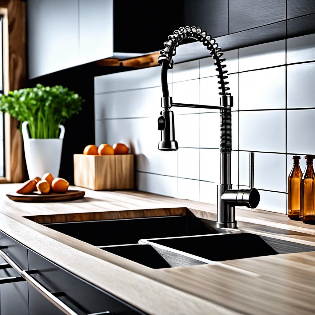streamlined professional coil faucets for the ambitious chefs