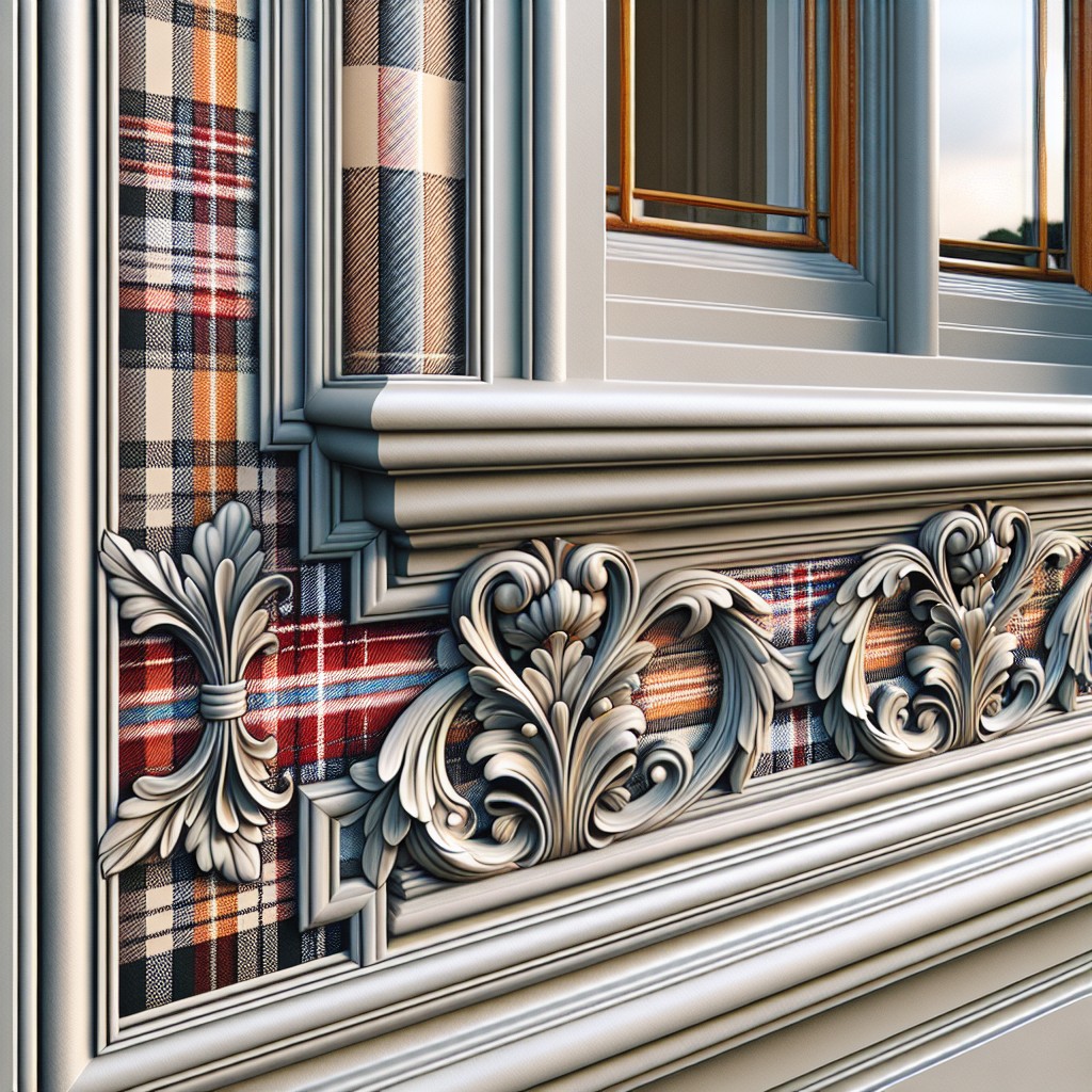 tartan pattern painted trim