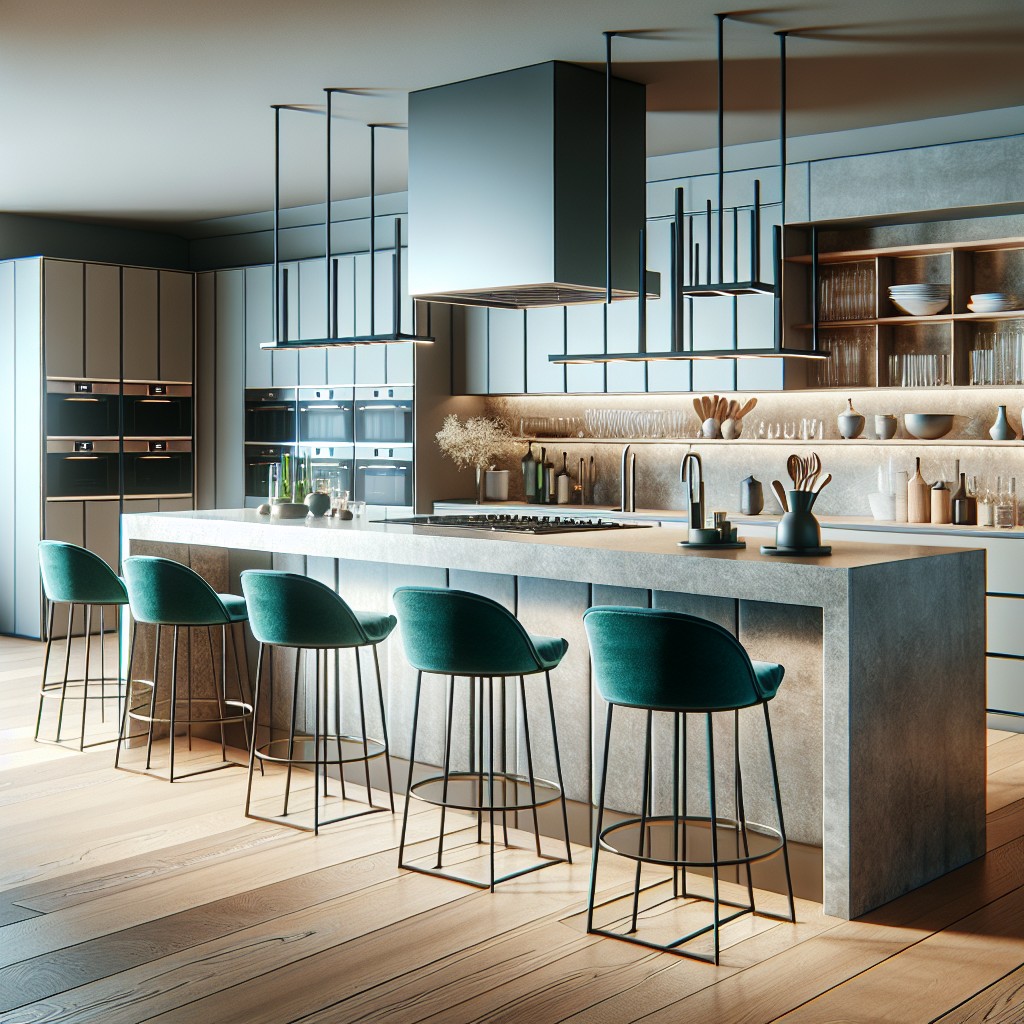 teal bar stools for kitchen islands