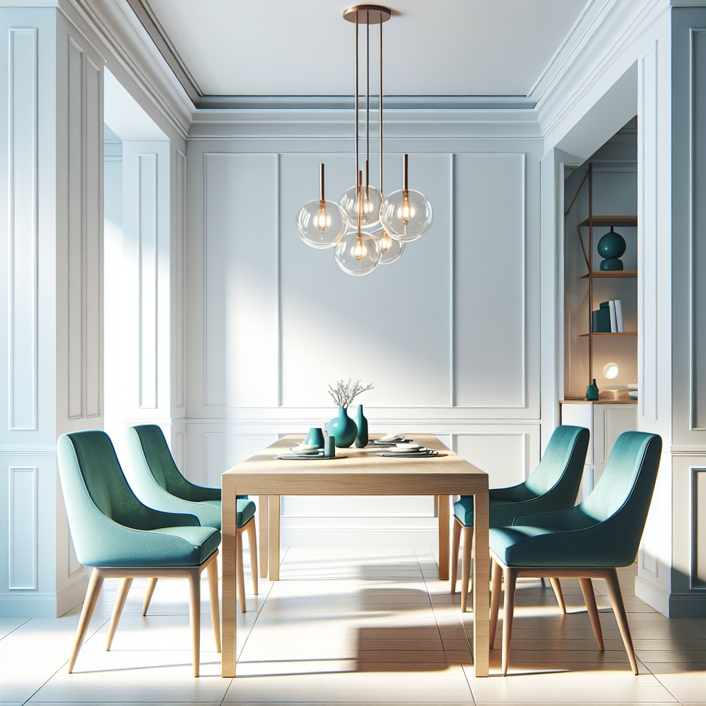 teal dining chairs for a daring touch