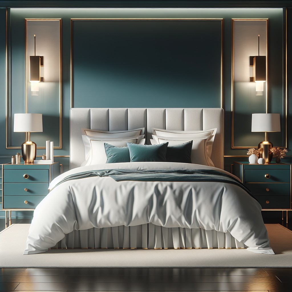 teal night stands for a vibrant bedroom