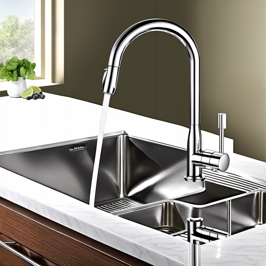 the chrome culinary coil faucet brings on the shine