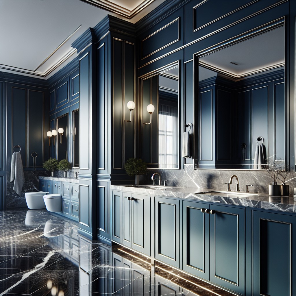 the luxury of velvet blue cabinets